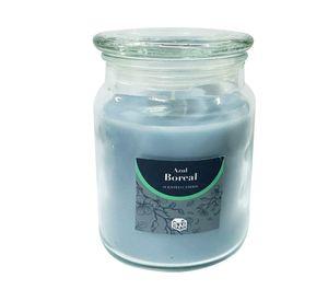 Vela frasco azul