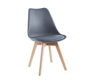 Pack 4 sillas comedor Amster gris 50x81x45 cm