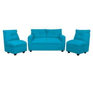 Juego de living 4 cuerpos Mateo chenille PP turquesa