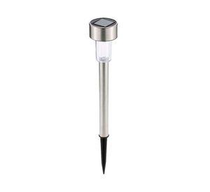 Estaca solar LED 0.6W 1L luz fría Jardín plateado 10 unidades