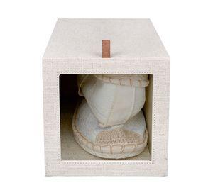 Caja zapatos con ventana M arena 20x20x38 cm