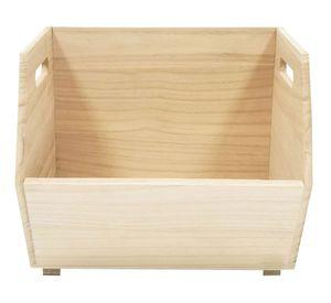 Canasto apilable con asas 30x30x30 cm