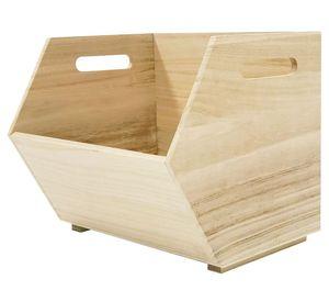 Canasto apilable con asas 30x30x30 cm