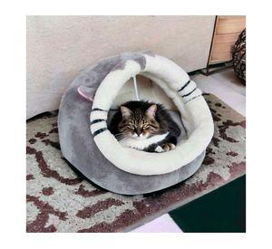Cama nido iglú para gatos CDT807 28X30X31 cm gris
