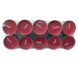 Vela T-light guinda 20 unidades