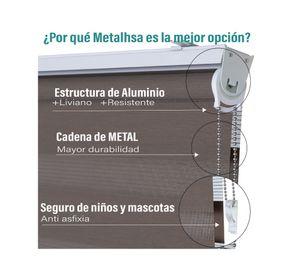 Cortina roller dúo sin cenefa 180x165 cm tostado