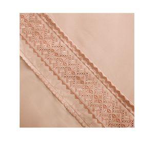 Juego sábanas 1.5 plazas microfibra naranjo
