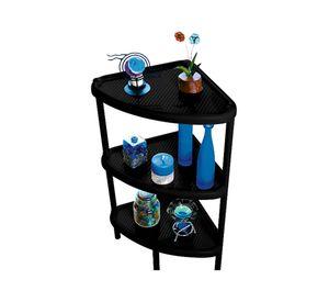 Mesa multiusos 3 niveles triangular negro Rimax