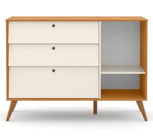 Cómoda 1 puerta 3 cajones Gold beige