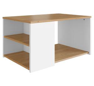 Mesa de centro rectangular Foggia blanco/miel