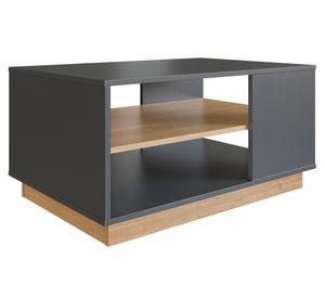 Mesa de centro rectangular Livorno grafito/miel