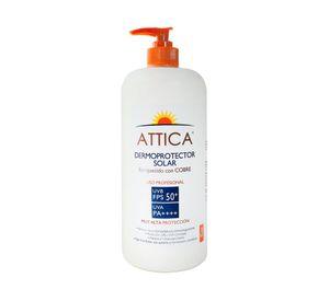 Protector solar FPS 50+ contenido 1 litro Attica.