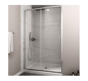 Mampara Premium perfil cromado 190x120x3.5 cm