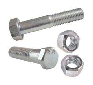 Perno hexagonal 8.8 métrico con tuerca M6-1.0x40 mm ZBR 2 unidades