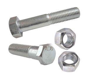 Perno hexagonal 8.8 métrico con tuerca M10-1.50x60 mm ZBR 2 unidades