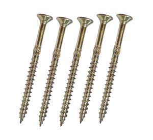 Tornillo madera con fresa 6.0x100/60 mm zincado iridiscente 5 unidades