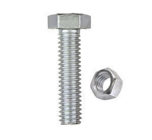 Perno hexagonal 8.8 métrico con tuerca M8-1.25x20 mm ZBR 2 unidades
