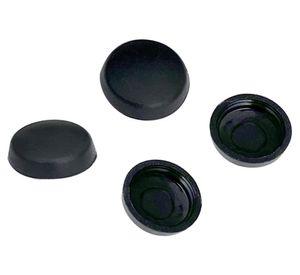 Tapa tornillo PVC 14.5 mm negro 4 unidades
