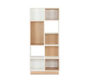 Librero Barcelona blanco/olmo 7 repisas