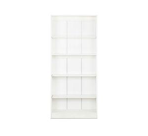 Librero Moscú blanco 4 repisas 180x80x25 cm