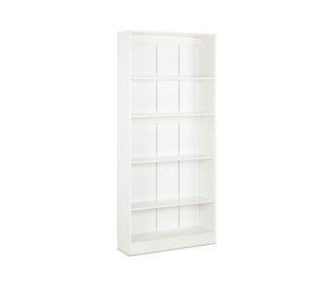 Librero Moscú blanco 4 repisas 180x80x25 cm