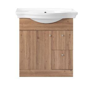 Kit mueble vanitorio Adele rústico 81.5x71 cm + cubierta