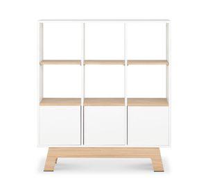 Librero Córdoba blanco/olmo 3 puertas