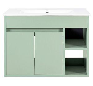 Mueble vanitorio Lille sage green + cubierta 61x46.5 cm