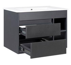 Mueble vanitorio Paris 71x46.5 cm + cubierta dark grey
