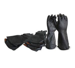 Pack 6 guantes látex albañil negro Black Bull.
