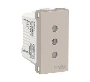 Módulo tomacorriente 10A 2P+T Orión beige Schneider