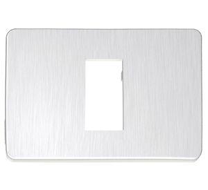 Tapa simple Orión aluminio/gris Schneider