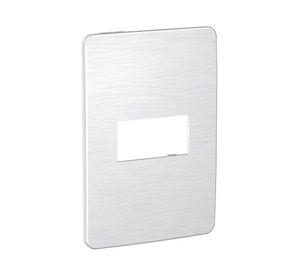 Tapa simple Orión aluminio/gris Schneider