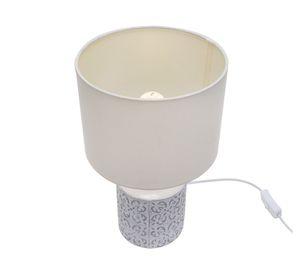 Lámpara sobremesa 1L E27 Ibera blanco/gris