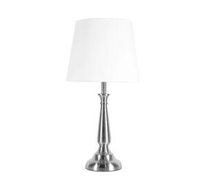 Lámpara sobremesa 1L E27 Acamar blanco/níquel
