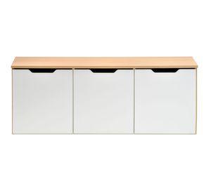 Organizador infantil 3 cajones carvalo/blanco M+Design