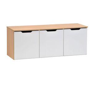 Organizador infantil 3 cajones carvalo/blanco M+Design