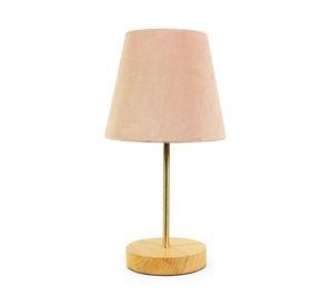 Lámpara sobremesa 1L E27 Velvetyold rosado.