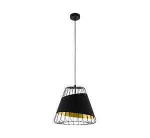 Lámpara colgar 1L E27 36 cm Austell negro Eglo