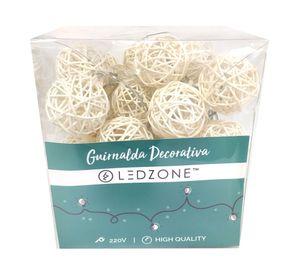 Guirnalda LED 20L ovillo blanco Ledzone.