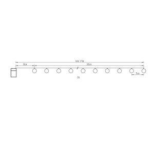Guirnalda LED 20L esfera negro/gris/blanco Abitare