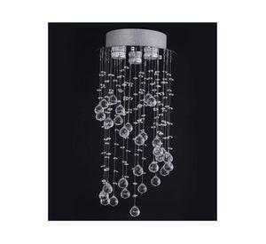 Lámpara colgar 3L GU10 cristales Abitare