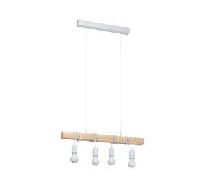 Lámpara colgar 4L E27 Townshend blanco Eglo