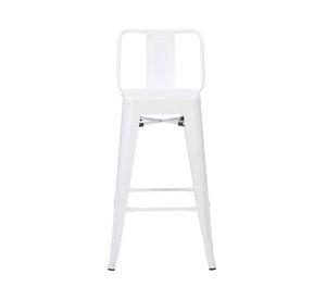 Taburete 67 asiento metal con respaldo Tolix blanco Form Design