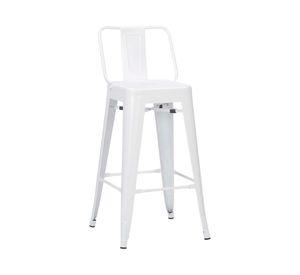 Taburete 67 asiento metal con respaldo Tolix blanco Form Design