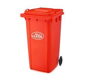 Basurero 120 litros rojo All clean