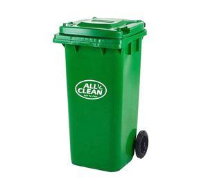 Basurero 120 litros verde All clean