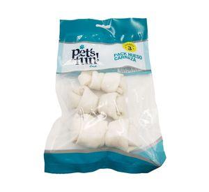 Hueso carnaza 5'' 3 unidades Pet´s Fun