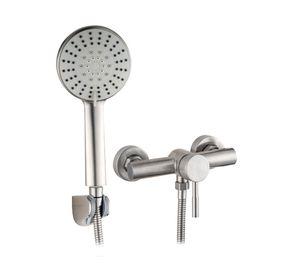 Monomando ducha 24.5x18 cm Stal gris Duschy