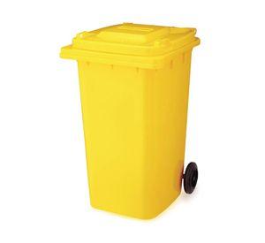 Basurero 120 litros amarillo All Clean